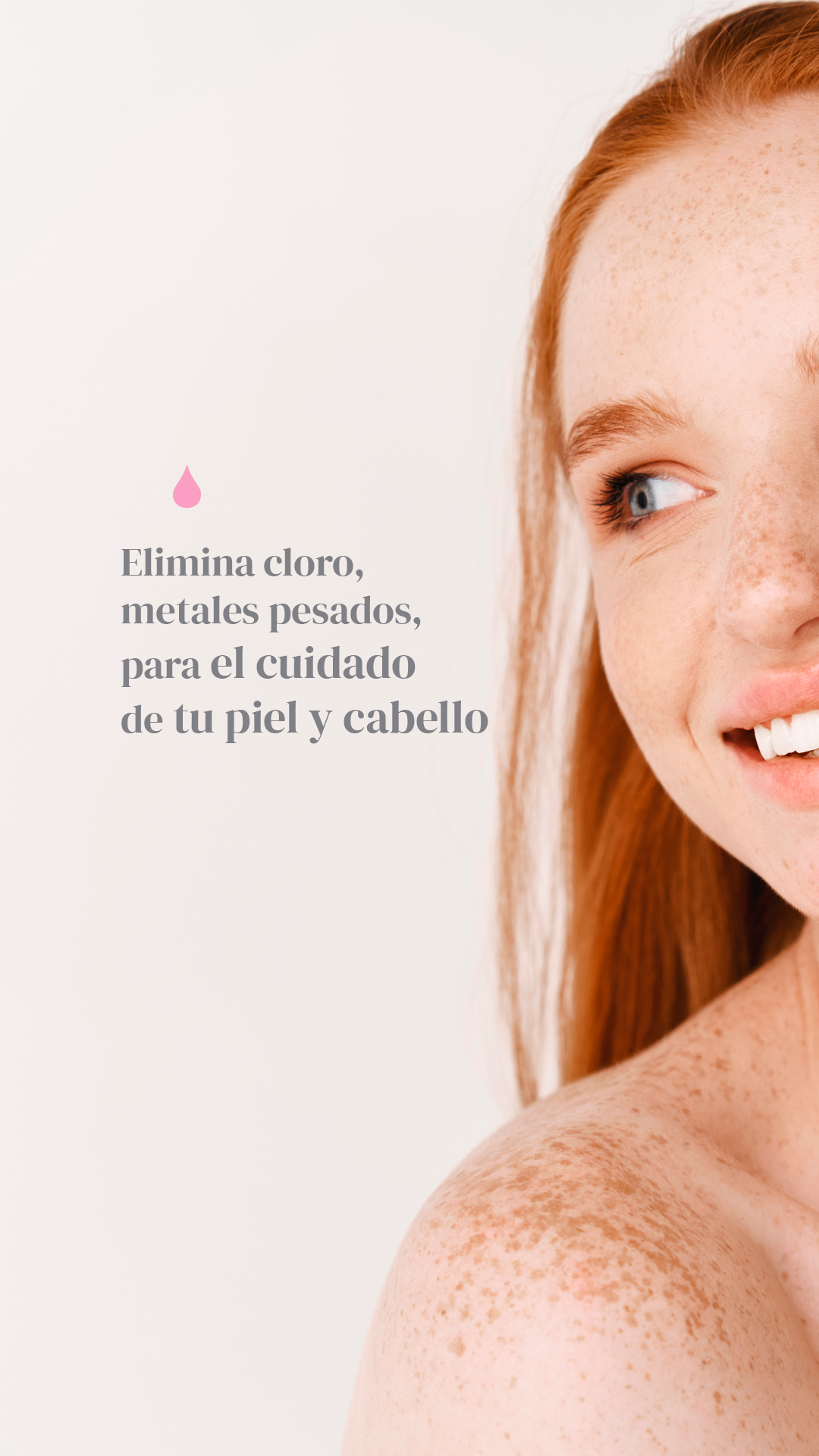 Elimina el cloro, metales pesados por lo que cuida tu piel y tu cabello adaptada móvil